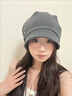 十竹帽子冬季女大頭圍堆堆帽韓版時(shí)尚套頭產(chǎn)婦做月子帽顯臉小包頭冷帽 淺灰【四季款/抽繩可調節】 曬單實(shí)拍圖