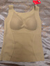 貓人女士保暖背心女帶胸墊蠶絲內衣羅紋蕾絲秋冬吊帶免穿文胸灰色XL 曬單實(shí)拍圖