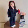 靚貝城堡女童套裝春秋季2025新款小女孩洋氣兒童秋裝寶寶牛仔外套兩件套 藍色 120 曬單實(shí)拍圖