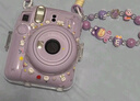 UOSO拍立得保護套適用富士mini12保護殼水晶殼迷你11手腕繩掛件相機包 紫色【手腕繩+掛鏈+隨機貼紙】不含相機 曬單實(shí)拍圖