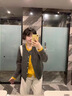 蘇雨薇設計感藍色假兩件針織開(kāi)衫女秋冬獨特超好看內搭打底毛衣別致上衣 藏青【關(guān)注店鋪-送運費險】 S 推薦（80-95斤）【送運費險】 曬單實(shí)拍圖