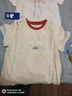 迷你巴拉（minibala）男童女童短袖T恤夏季寶寶純棉薄柔軟云朵兒童上衣 奶白  120 曬單實(shí)拍圖