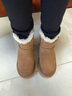 UGG秋季新款女士時(shí)尚拼接束帶短筒雪地靴1174575CHE|栗色37 曬單實(shí)拍圖