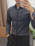 Camat Killy2025秋冬款【豎條紋SLIMVERT免燙襯衫】高端男士長(cháng)袖商務(wù)通勤襯衣 藍色（柔軟舒適） 【全場(chǎng)滿(mǎn)2件減50元】 L 115-130斤 曬單實(shí)拍圖
