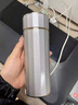 言易中秋節禮物免費刻字 高檔銀杯子999足銀內膽銀水杯銀茶杯銀保溫杯 銀色【999足銀內膽+檢測證書(shū)】 曬單實(shí)拍圖