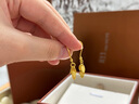 周生生永系列黃金耳飾 金葉子足金耳環(huán) 一葉暴富 40535E計價(jià) 3.63克(含工費130元) 曬單實(shí)拍圖