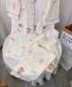 婧麒月子服春夏紗布純棉孕婦待產(chǎn)睡衣裙產(chǎn)后哺乳喂奶孕婦套裝產(chǎn)檢服 可愛(ài)熊【裙褲2件套】 L 曬單實(shí)拍圖
