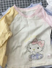 davebellHello Kitty聯(lián)名戴維貝拉女童T恤兒童上衣嬰兒寶寶童裝春秋裝DBM19594米白90cm 曬單實(shí)拍圖