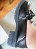 百麗踏【廠(chǎng)牌】厚底增高粗跟樂(lè )福鞋女小皮鞋淺口豆豆鞋款法式女鞋 黑色【升級版】 37 曬單實(shí)拍圖