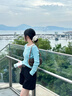 蝶嬌諾（DIEJIAONUO）秋季女裝2025年新款韓系多巴胺穿搭女套裝衣服一整套鹽系顯瘦茶系 淺藍色上衣+披肩+褲子+腰帶 S 曬單實(shí)拍圖
