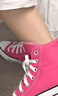 匡威（Converse）官方 All Star男女高幫帆布鞋西瓜紅玫紅色A08136C A08136C 35 曬單實(shí)拍圖