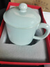 雅瓷汝窯茶杯陶瓷泡茶杯帶蓋辦公杯喝茶喝水禮盒裝養正杯 汝窯養正杯 曬單實(shí)拍圖