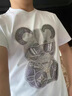 酷奇歐洲站男士短袖T恤2024年夏季新款潮牌小熊燙鉆修身純棉白色半袖 白色（純棉高質(zhì)量） S 建議75-90斤 曬單實(shí)拍圖