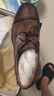 金利來(lái)（goldlion）商務(wù)休閑皮鞋隱形增高6.5cm男鞋厚底運(yùn)動(dòng)鞋舒適三接頭正裝鞋 棕色 41 (255mm) 曬單實(shí)拍圖
