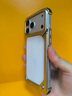 Eary【9字支架殼】適用蘋(píng)果iphone17promax手機殼鋁合金屬無(wú)邊框超薄鏤空散熱半包保護套新款高級創(chuàng  )意 鈦銀色【極簡(jiǎn)無(wú)邊框裸感/鏡頭支架/安全氣囊】 蘋(píng)果17Promax 曬單實(shí)拍圖