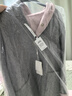 香影【100%純羊毛】?jì)擅娲╇p面呢大衣女2025冬季新款連帽毛呢外套 淺灰 L 曬單實(shí)拍圖