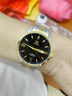 勞力士王子手表男士全自動(dòng)機械表商務(wù)超薄精鋼夜光防水雙日歷男表 間金黑面【升級版】 曬單實(shí)拍圖