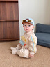 G.DUCKKIDS小黃鴨童裝嬰兒連體衣春秋外出服新生兒衣服秋裝外套寶寶早秋哈衣 米黃 80cm 80碼7-11月(建議寶寶75-)cm 曬單實(shí)拍圖