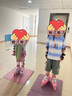 斯威（SWAY）輪滑鞋兒童溜冰鞋男女童初學套裝中小學滑輪滑冰旱冰鞋成人直排輪 波藍八輪全閃+頭盔護具+一體支架 M (適合6-12歲)平時鞋碼31-36 曬單實拍圖
