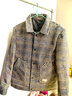 啄木鳥(niǎo) 休閑夾克男修身秋冬季潮流短款翻領(lǐng)格子外套青年帥氣加厚毛呢大衣 2206灰色加棉 3XL 曬單實(shí)拍圖