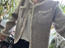 LISCN小香風(fēng)外套2025新款高級感開(kāi)衫上衣女加厚保暖秋冬短款小個(gè)子女裝 香芋紫#8007 S 曬單實(shí)拍圖