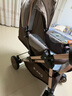HEGERBABY嬰兒車(chē)0-3歲可折疊可坐可躺帶減震輕便一鍵收車(chē)雙向四輪遛娃神器 亞麻深卡 曬單實(shí)拍圖