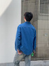 名創(chuàng)優(yōu)品（MINISO）牛仔襯衫男2025新款男士純棉水洗淺藍(lán)色長(zhǎng)袖春秋款薄款百搭外套潮 【100%純棉】淺藍(lán) XL /180(不起球不掉色) 曬單實(shí)拍圖