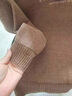 皮爾卡丹（pierre cardin）衛(wèi)衣男秋冬新款保暖潮流圓領(lǐng)青年長袖T恤男士加絨加厚打底衫男裝 咖色 XL 175 【適合130-145斤】 曬單實拍圖