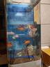美諾魚(yú)缸客廳半圓型魚(yú)缸屏風(fēng)大中小型家用落地式玻璃金魚(yú)缸生態(tài)免換水 灰色 50*40*138 曬單實(shí)拍圖