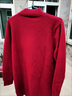 皮爾卡丹（pierre cardin）中老年女裝秋冬兔年本命年紅色毛衣服媽媽春秋羊毛衫半高領(lǐng)打底衫 紅色 M 【85-100斤】 曬單實(shí)拍圖