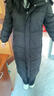 芳嬪大碼寬松長(cháng)款羽絨服女大學(xué)生過(guò)膝學(xué)生少女冬天加厚防寒中冬季新款 黑色 (加厚) L115130斤 曬單實(shí)拍圖