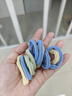 海鹽藍(lán)發(fā)繩發(fā)繩發(fā)圈頭繩簡約扎高馬尾皮筋少女可愛頭飾無縫高彈力 10根（opp袋包裝）【顏色隨機(jī)】 曬單實拍圖