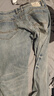 杰克·瓊斯（JACK&JONES）杰克瓊斯男裝秋季牛仔褲貓須水洗個(gè)性做舊字母貼布百搭廓形款長(cháng)褲 E40淺牛仔藍 38 190 W38/L34 曬單實(shí)拍圖