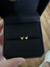 中國黃金（CHINA GOLD）黃金耳釘女士足金蝴蝶耳釘純金生日禮物送女友老婆 足金蝴蝶耳釘約0.5g 曬單實(shí)拍圖