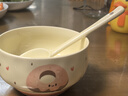 蛋糕可頌陶瓷飯碗家用新款可愛(ài)漂亮餐具甜品酸奶碗米飯碗兒童碗具 一碗一勺【甜甜圈】 曬單實(shí)拍圖