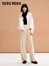 VEROMODA夾克休閑舒適長(cháng)袖寬松立領(lǐng)外套女美拉德穿搭33J9002 A00咖啡白色-A L 曬單實(shí)拍圖