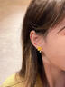 瑞諾黃金百合花耳釘女新款999足金小眾輕奢耳飾生日禮物送媽媽 勿拍/精美包裝定金 曬單實(shí)拍圖