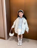 拙拙豬女童秋裝衛(wèi)衣外套兒童裝2025新款洋氣女孩時髦春秋季大童連帽上衣 白花灰 150 曬單實拍圖