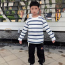 小豬班納男童條紋長(cháng)袖t恤2025春秋季新款男孩親膚透氣兒童秋裝打底衫童裝 【條紋長(cháng)袖】黑白/純色 130 【推薦45-56斤】 曬單實(shí)拍圖