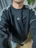 adidas廓形法式毛圈布運動(dòng)圓領(lǐng)衛衣套頭衫男裝秋季阿迪達斯三葉草 黑色   XL 曬單實(shí)拍圖