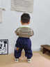 多嘻?？信澴忧锒b加絨嬰兒冬裝奧粒絨兒童嬰童運(yùn)動(dòng)長(zhǎng)褲 臘腸小狗【藏青】+萌熊森林【藏青】 100 曬單實(shí)拍圖