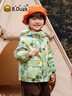 B.Duck小黃鴨童裝男童外套三合一兒童三防2025秋冬新款女童戶(hù)外兩件套 【三防外套+暖絨內膽】淺草綠 100 cm（A類(lèi)） 曬單實(shí)拍圖