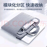 【差旅神器】電腦包手提14英寸男女適蘋(píng)果MacBook華為筆記本商務(wù)出差電腦內膽包 輕薄簡(jiǎn)約款-灰色 14英寸 曬單實(shí)拍圖