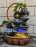 春色福村客廳假山流水?dāng)[件循環(huán)水辦公室玄關(guān)招財(cái)風(fēng)水輪桌面裝飾擺件開(kāi)業(yè)禮 【XW2462中號(hào)燈圈款+霧化器】 產(chǎn)品第二張為尺寸圖 曬單實(shí)拍圖
