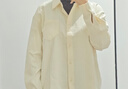 森馬（Semir）長(cháng)袖襯衫女冬季中長(cháng)款假兩件寬松磨毛襯衣通勤溫柔系101724105005 曬單實(shí)拍圖