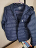asics亞瑟士童裝25年冬季兒童柔軟舒適三防輕薄保暖羽絨服【高充絨量】 藏青色 清潔度1000-鴨絨 175 充絨量117.3g 曬單實(shí)拍圖
