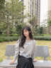 SNYDER WEAR衛(wèi)衣女韓版簡(jiǎn)約風(fēng)圓領(lǐng)衛(wèi)衣女薄款閨蜜裝寬松百搭休閑無(wú)帽外套上衣 白色 M 建議95斤以內(nèi) 曬單實(shí)拍圖