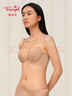 黛安芬/Triumph簡(jiǎn)約逆齡綻放性感蕾絲內衣蝴蝶杯文胸E002470 膚色-5G 85B 曬單實(shí)拍圖