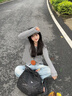 芭芙達妮獨特chic條紋波點(diǎn)針織開(kāi)衫女雙面可穿減齡單排扣上衣2025初春外套 灰色 XL 曬單實(shí)拍圖