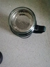 玻璃水杯商務杯大容量男女生帶蓋泡茶杯家用含茶隔把手杯 商務把手杯黑色 500ml 1只 曬單實拍圖